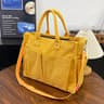 Womens Corduroy Tote Bag With Zipper Closure And Interior Pockets 11