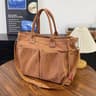 Womens Corduroy Tote Bag With Zipper Closure And Interior Pockets 8