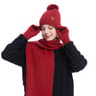 Women's Winter Knit Hat Scarf and Gloves Set with Fleece Lining