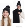 Women's Winter Knit Hat Scarf and Gloves Set with Fleece Lining