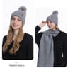 Women's Winter Knit Hat Scarf and Gloves Set with Fleece Lining