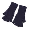 Unisex Winter Fingerless Knit Gloves with Warm Acrylic Wrist-Length Design