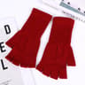 Unisex Winter Fingerless Knit Gloves with Warm Acrylic Wrist-Length Design
