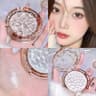 Glitter Highlight Contour Palette High Gloss Powder Natural Gloss Contour Concealer LongLasting Lig 7