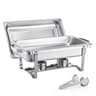 SucceBuy Chafing Dish Buffet Set, Stainless Steel Chafer with 2 Full, 4 Half Size Pans, Professional Catering Warmer