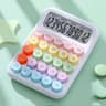 1pc Cute Candy Color Keyboard Calculator 12Digit Mechanical Calculator For Office Desktop With Larg 6