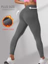 Plus Size Fleece Lined Leggings, Super Soft Thermal Warm Pants for Women, Cold Winter Running, Workout, and Yoga