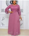 Elegant Ankara Party Dresses for Women, 2024 New Fashion Dashiki Maxi Dress, Muslim Wedding Gowns