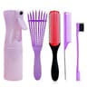 Curly Hair Detangling Hair Brush Set With Scalp Massage Tools Piece Kit 7