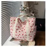Cute Corduroy Shoulder Bag For Women Printed Underarm Purse Casual Everyday Handbag 4