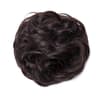 Chic Rose Bun Hair Scrunchie - Quick Styling, Durable Synthetic, Easy Maintenance, Ideal for Daily Wear Dark  Brown