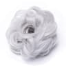 Chic Rose Bun Hair Scrunchie - Quick Styling, Durable Synthetic, Easy Maintenance, Ideal for Daily Wear Gray
