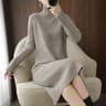 Winter Loose Woman Robe Long Vintage Dresses, Casual Aesthetic Maxi Sweater Dress for Women, Knitted Bodycon Korean