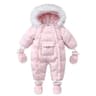 Velvet Warm Newborn Baby Overalls Baby Girl Winter Jumpsuit Plus Infant Girl Snowsuit Toddler Romper Outerwear Coat Cozy