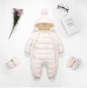 Plus Velvet Hooded Newborn Baby Jumpsuit Warm Snowsuit for Baby Boys, Toddler Snow Suit Baby Girl Cotton Overalls Romper