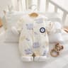 Somenie Newborn Baby Onesie Thickened Winter Pure Cotton Bodysuit Warm Cotton Cute Printed Outfit F 6