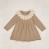 Knitted long sleeved dress for baby girls 0-3 years old new autumn baby clothing lace princess party dress