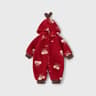 Warm Animal Print Hooded Romper Autumn Winter Newborn Baby Onesie Jumpsuit Outwear for Infant Boys Girls