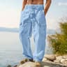 Mens Cotton Linen Trousers