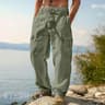 Mens Cotton Linen Trousers