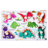 Handheld Montessori Baby Puzzle Matching Board Toy for Early Childhood Education with Cartoon Animals and Fruits
