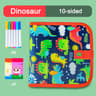 Portable Kids Cartoon Drawing Board Magic Blackboard Coloring Pen Reusable Paint Book Set For Early 13