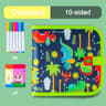 Portable Kids Cartoon Drawing Board Magic Blackboard Coloring Pen Reusable Paint Book Set For Early 18