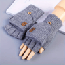 Knitted Fingerless Gloves For Men And Women Winter Warm Half Finger Touchscreen Gloves 5