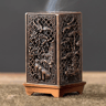 Square Vertical Incense Burner Small Xiangyun Alloy Incense Holder Indoor Aromatherapy Home Ornament