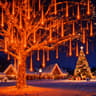 Solar Powered Meteor Shower Lights 200 LED Outdoor Christmas Lights For Garden Patio And Trees 7
