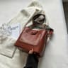 Vintage Faux Leather Crossbody Bag For Women With Wide Printed Strap And Bunny Charm 7