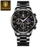 Mens Chronograph Watch Stainless Steel Waterproof Quartz Watch 6