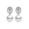 Lustre Pearl Hoops Gold Plated Textured Chunky Earrings For Women 10