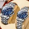 Couple Watches Set Stainless Steel Waterproof Quartz Watches For Him And Her 8