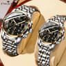 Couple Watches Set Stainless Steel Waterproof Quartz Watches For Him And Her 10