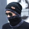 Unisex Fleece Beanie Hat  Scarf Set Arm Slouchy Snow  Ski Cap For Winter Comfort 5