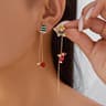 Asymmetrical Christmas Earrings, Santa Claus Snowman, Snowflake Tree, Trendy Earrings for Women, Girls New Year Jewelry