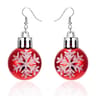 Christmas Snowflake Star Ball Shaped Bulb Earrings Hook For Women Ear Dangle Drop Xmas Fashion Party Jewelry Gift