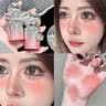 Sponge Head Blusher, Velvet Liquid Blush Matte, Natural Lasting Tint Makeup
