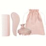 Portable Silicone Scalp Massager, Eco-Friendly Hair Brush Set with Soft Bristles & Colorful Gift Set for Normal Hair