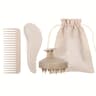 Portable Silicone Scalp Massager, Eco-Friendly Hair Brush Set with Soft Bristles & Colorful Gift Set for Normal Hair