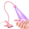 USB Nail Dryer Light, Mini Clip-On UV Lamp for Manicure Gel Nails, Salon Tools