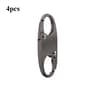 Portable Silver S-Shaped Zipper Lock Clip, Alloy Metal Carabiner, Mini Snap Hook for Luggage and Bags