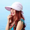 Summer Wide Brim Foldable Visor Hat for Women Ladies Anti-UV Beach Sun Cap for Outdoor Camping Hiking