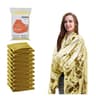 Portable Aluminum Foil Emergency Blanket Lightweight Reflective Survival Blanket for Hiking & Camping, First Aid