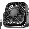 TOPK 4Inch USB Mini Portable Fan for Camping3 Speeds Quiet Desk Table Personal Fan360Adjustment S