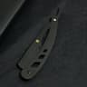 Men's Antique Black Folding Razor  Premium Shaving Knife for Hair Removal
