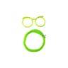 Funky 2-in-1 Drinking Straw Glasses Green