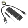 SSD Enclosure Adapter USB 3.2 Gen2 10Gbps M2 SSD Case USB-C External Enclosure Compatible with M, B, B&M Key Drives