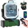 Rechargeable Camping Fan With LED Light Remote Control  Tent Ceiling Hook 11